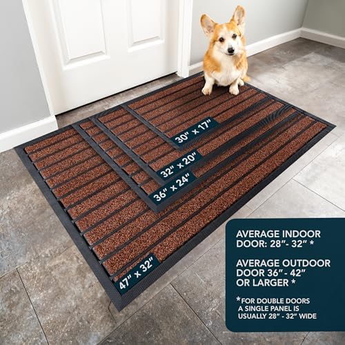 ubdyo Extra Durable Door Mat Outside Entrance (32" x 20", Bright Burgundy) - Image 3