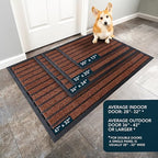 ubdyo Extra Durable Door Mat Outside Entrance (32" x 20", Bright Burgundy) - Image 3