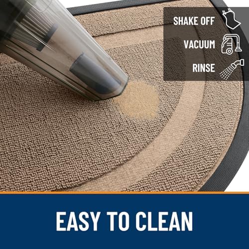 OLANLY Half Circle Front Door Mat Outside 47x23 All-Season Rubber Doormat - Image 5