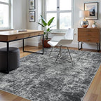 5x7 Area Rugs for Living Room Washable Bedroom Dining Room Black Grey - Image 3