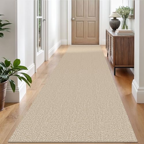 EARTHALL Washable Runner Rug, Non Slip Hallway Runner, 3x10 Ft, Sand/Beige by Unknown