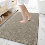 OLANLY Large Bathroom Rugs 59x35, Extra Soft Absorbent Chenille Bath Rugs by OLANLY