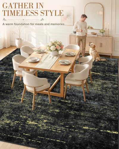 OLANLY 9x12 Washable Area Rug, Soft Non Slip Carpet for Bedroom Living Room - Image 3