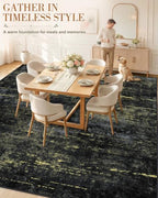 OLANLY 9x12 Washable Area Rug, Soft Non Slip Carpet for Bedroom Living Room - Image 3