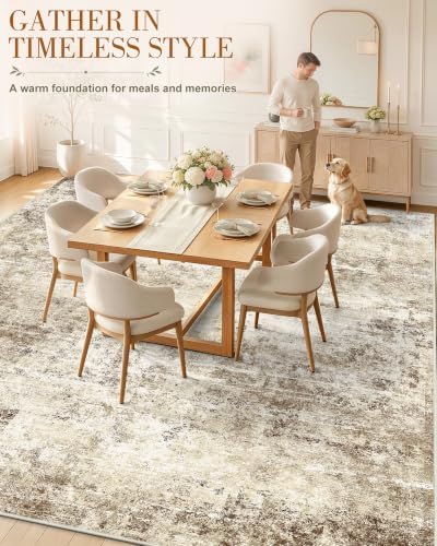 OLANLY 9x12 Washable Area Rug, Soft Non Slip Carpet for Bedroom Living Room - Image 3