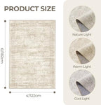 4x6 Area Rug for Entryway,Washable Kitchen Rug,Beige - Image 2