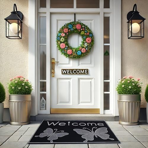 Outdoor/Indoor Rectangular Butterfly Welcome Mat, 19'x31', 8.Butterfly - Image 2