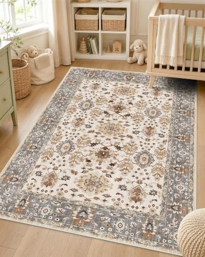 OLANLY 3x4 Washable Accent Rug, Soft Non Slip Carpet for Entryway Bedside by OLANLY
