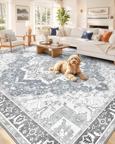 OLANLY 8x10 Washable Area Rug, Soft Non Slip Carpet for Bedroom Living Room by OLANLY