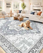 OLANLY 8x10 Washable Area Rug, Soft Non Slip Carpet for Bedroom Living Room by OLANLY