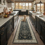 RELEANY Washable Area Rug, Runner 3'x10', Black/Vintage/Beige - Image 3