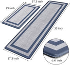Mattitude Kitchen Mats Set of 2,Cushioned Anti-Fatigue Non-Skid Rug Sets - Image 2