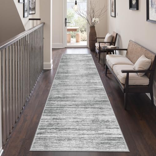 2x8 Runner Rug Non Slip,Washable Hallway Runner Rug,Grey by Restydon