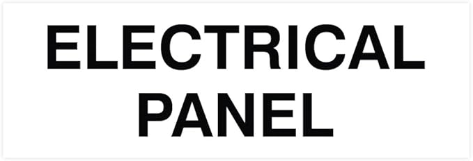 All Quality Basic Electrical Panel Sign - Fire Regulation Safety Compliance Sign - White - Large (1 Pack)