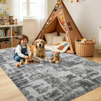 Noahas 6x9 Large Grey Fluffy Soft Area Rug Non-Slip for Living Room Bedroom - Image 4