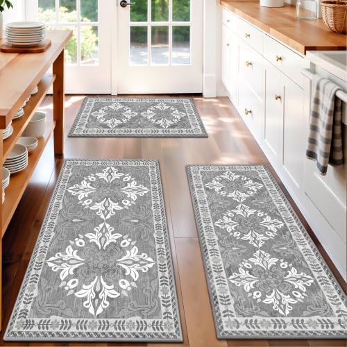Kitchen Rugs Set of 3, Non Slip Washable Floor Mats with Water Absorbent by Unknown