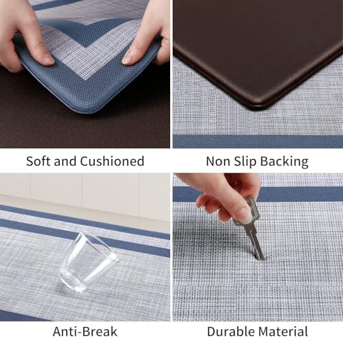 Mattitude Kitchen Mats Set of 2,Cushioned Anti-Fatigue Non-Skid Rug Sets - Image 4