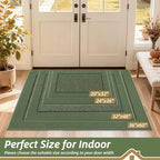 BEQHAUSE Indoor Door Mat 36" x 60", Dirt Trapper Door Mats, Green - Image 2