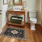 RELEANY Washable Area Rug, Small 2'x3', Black/Neutral - Image 3