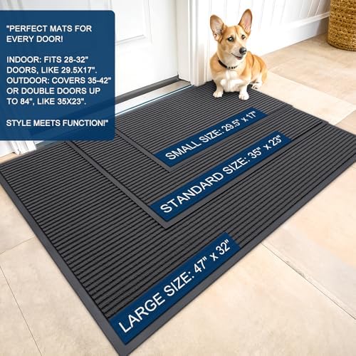 OLANLY Front Door Mat 47x23, Waterproof Heavy-Duty Indoor Outdoor Doormat - Image 2