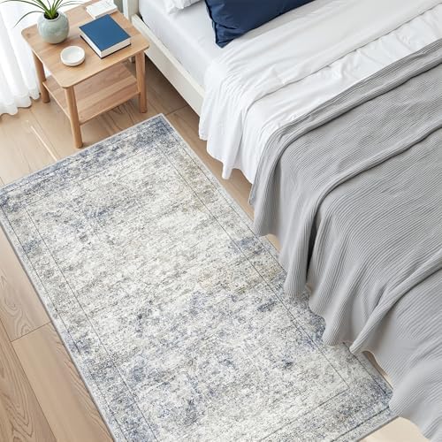 2x4 Rug Runners for Hallways Non Slip,Blue - Image 4