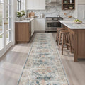 Madane Washable Runner Rugs 2x10 Long for Hallway Kitchen, Navy by Madane