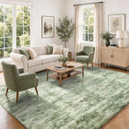 Ophanie Green and White Area Rugs for Living Room 5x7,Sage Green Fluffy Shag Large Fuzzy Plush Soft Carpets,Floor Shaggy Rugs for Bedroom,Carpet for Kids Girls Dorm Decor with Over 99 pcs Pile fibers by Ophanie