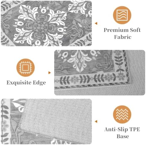 3 Piece Kitchen Rugs Set, Non Slip Washable Floor Mats with Water Absorbent - Image 3