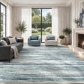9x12 Area Rug for Living Room, Abstract Washable Non-Slip Rugs, Slate Grey by Lofus