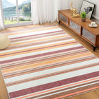 Area Rug 4x6 Red Rug Washable Rugs Non Slip Low Pile Small Carpet for Entryway, Bedroom, Kitchen, Classroom, Kids Room, Office, Dorm, Dining Room - Image 4