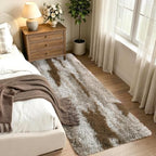 Noahas 2x6 Khaki Fluffy Soft Runner Rug Non-Slip for Bedroom Dorm Hallway - Image 2