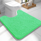 OLANLY Toilet Rugs U-Shaped 24x24, Soft Absorbent Chenille Contour Rugs by OLANLY