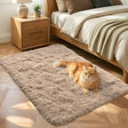 2x3 Beige Fluffy Soft Area Rug Non-Slip for Entryway Bedroom Dorm Hallway by ModernHomeDecor