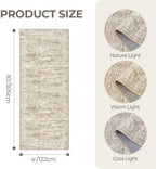 4x10 Runner Rug Non Slip,Washable Hallway Runner Rug,Brown - Image 2