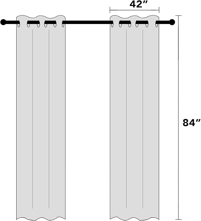 PrinceDeco 100% Blackout Curtains for Bedroom 84 Inches Long Linen Blackout Thermal Drapes Privacy Protection Room Darkening Window Curtain with White Liner, 2 Panels Set, W42 X L84,Stone