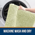 OLANLY Bathroom Runner Rugs 47x20, Extra Soft Absorbent Chenille Bath Rugs - Image 5
