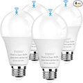 TSEXES 12W Motion Sensor Light Bulbs (100W Equivalent), 5000K Daylight, Motion Activated Light Bulb with Dusk to Dawn Sensor for Outdoor & Indoor,Porch, Stairs, Hallway, 4-Pack