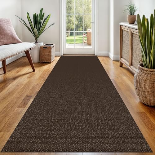 EARTHALL Washable Runner Rug, Non Slip Entry Runner, 3x8 Ft, Brown/Coffee by Unknown