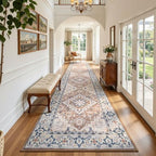 Lofus 3x12 Hallway Kitchen Washable Runner Rug, Entry Long Carpet Brown - Image 3