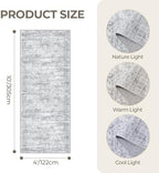 4x10 Runner Rug Non Slip,Washable Hallway Runner Rug,Grey - Image 2