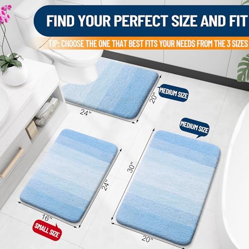 OLANLY Bathroom Runner Rug 40x24, Extra Soft Absorbent Microfiber Bath Rugs - Image 2