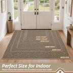 BEQHAUSE Dirt Trapper Door Mat 17" x 30", Non-Slip Doormats, Beige - Image 2