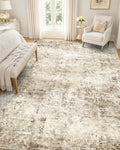 OLANLY 5x8 Washable Area Rug, Soft Non Slip Carpet for Bedroom Living Room by OLANLY