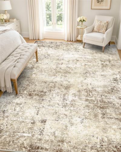 OLANLY 5x8 Washable Area Rug, Soft Non Slip Carpet for Bedroom Living Room by OLANLY