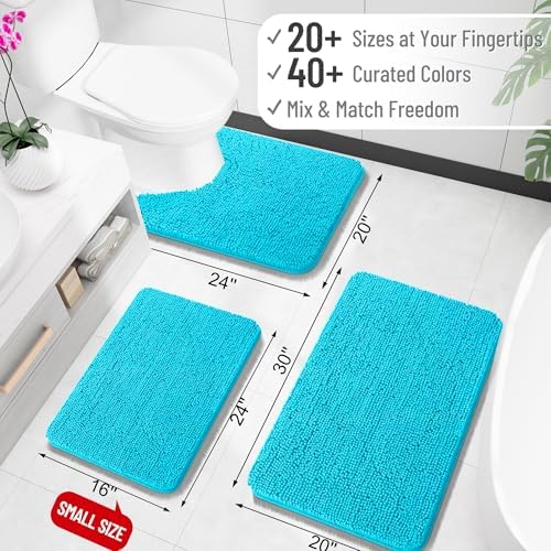 OLANLY Large Bathroom Rugs 44x32, Extra Soft Absorbent Chenille Bath Rugs - Image 2