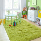 9x12 Extra Large Green Fluffy Area Rug Non-Slip for Living Room Bedroom - Image 5