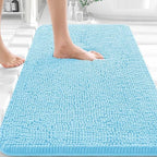 OLANLY Bathroom Rugs 32x20, Extra Soft Absorbent Chenille Bath Rugs by OLANLY