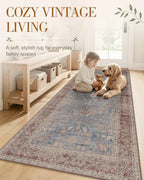 OLANLY 5x7 Washable Area Rug, Soft Non Slip Carpet for Bedroom Living Room - Image 3