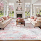 Aelenmu 10x14 Area Rugs for Living Room Washable Dining Room Pink by Aelenmu