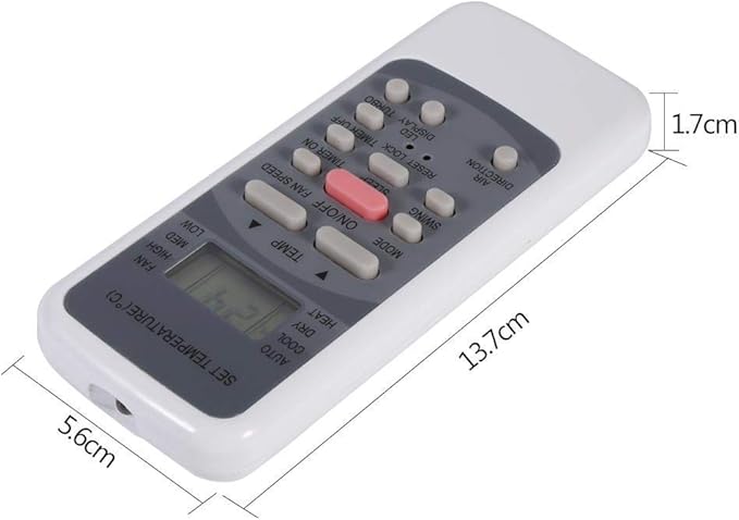 Universal AC Remote Control for R51/E R51/CE R51M/CE R51D/E R51M/BGE R51M/BGE, Air Conditioners with Digital LCD Screen,Multifunctional Codes Remote Control